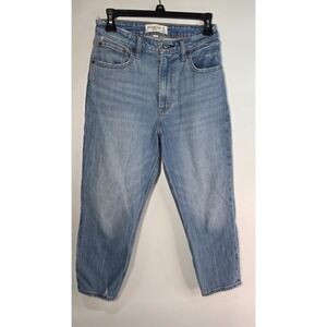 Abercrombie & Fitch The Mom High Rise Cropped Jeans Medium Wash Size 26